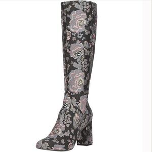 NWOB Kenneth Cole Reaction Brocade Knee High Boots